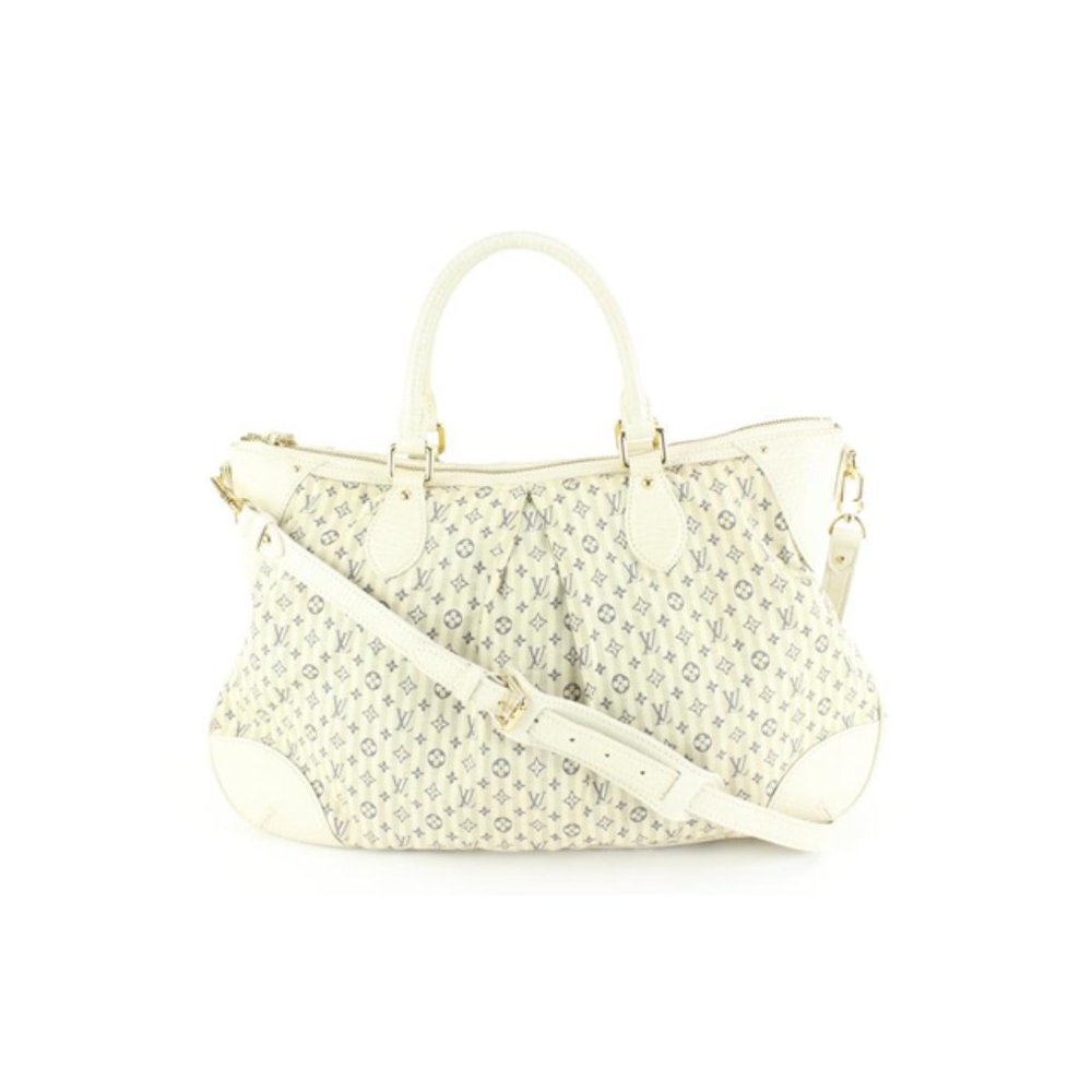 Louis Vuitton Navy x Ivory Mini Lin Croisette Marina GM 2way 2LV714a